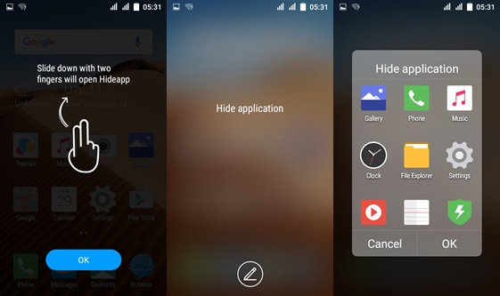 Neffos C5L-hide-app