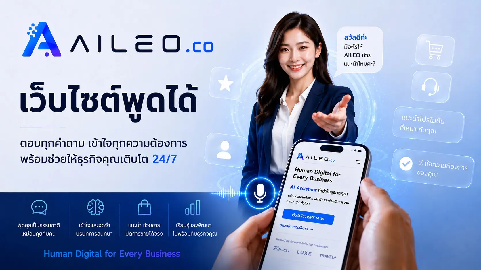 AILEO เว็บไซต์พูดได้