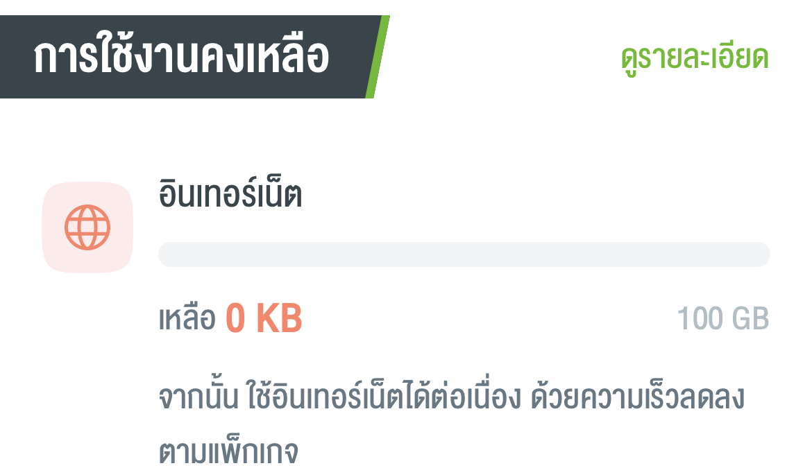 เน็ต 100GB ต่อเดือน