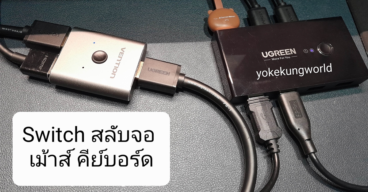 มีคอม 2 เครื่อง แต่มีจอเดียว สลับหน้าจอยังไง (ต่อ 2 คอม 1 จอ) ทำยังไง พร้อมสลับคีย์บอร์ด เม้าส์ ในงบไม่ถึงพัน
