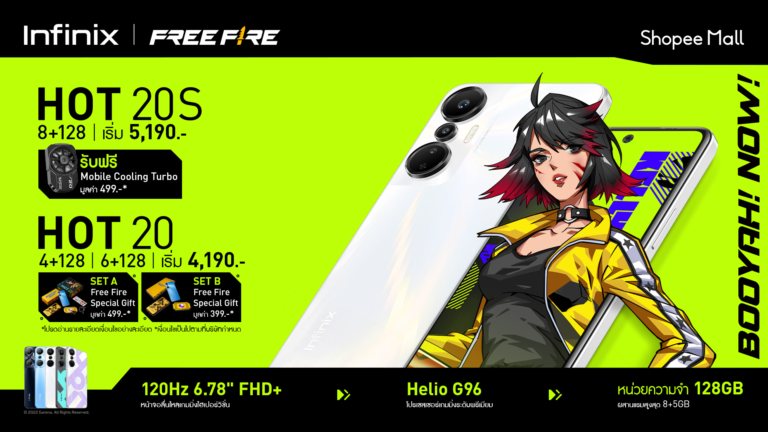 Infinix เปิดตัว HOT 20 Series ชูโรงหน้าจอ 120Hz ผสานพลังชิปเซ็ต Helio G96 พร้อมจำหน่าย 7 ตุลาคมนี้