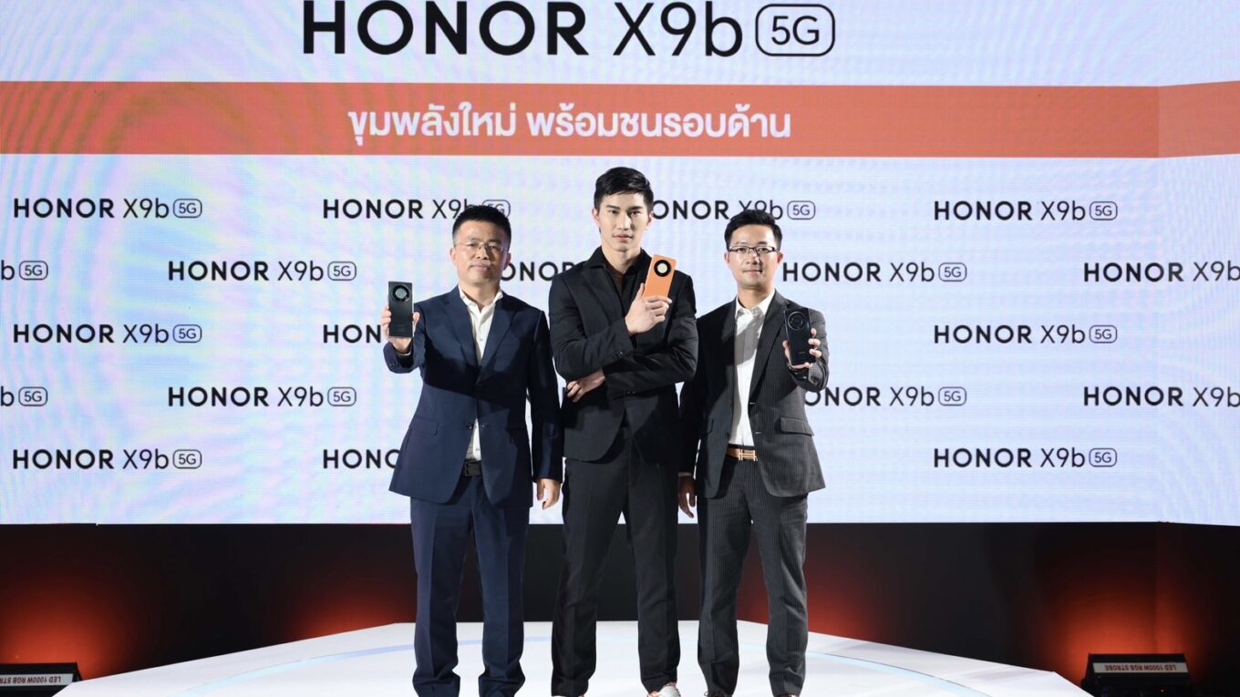 มือถือ อึด ถึก ทน 2024 HONOR X9b จอและเครื่องกันกระแทก 360 องศา เริ่มจำหน่าย 12 ม.ค.นี้ ในราคาเพียง 10,990 บาท
