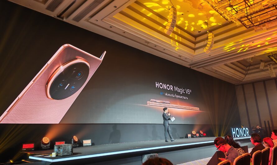 เปิดตัว! HONOR Magic V5 สมาร์ตโฟนจอพับที่บางที่สุดในโลก เปิดตัว 57,990 บาท Pre-order 20-29 ส.ค. นี้